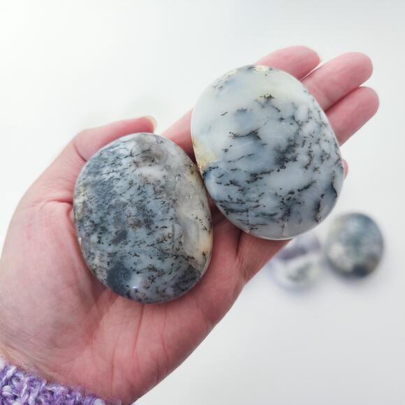 Dendritic Opal Palm Stone Healing Crystal - Picture 7 of 10